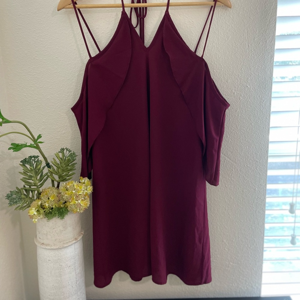 Maroon Mini Dress